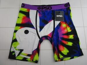 PSD x‎ Playboy White Bunny Playboy Neon Dye Men's Medium Underwear Boxer Briefs